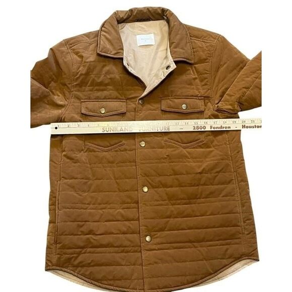 Billy Reid Quilted Snap Front Shirt Jacket Tan NEW Cotton Blend Warm Men's sz M - Picture 9 of 16